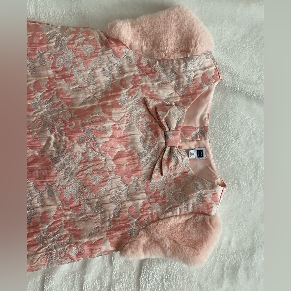 Janie and Jack Pink Babydoll Dress with Puff Sleeves